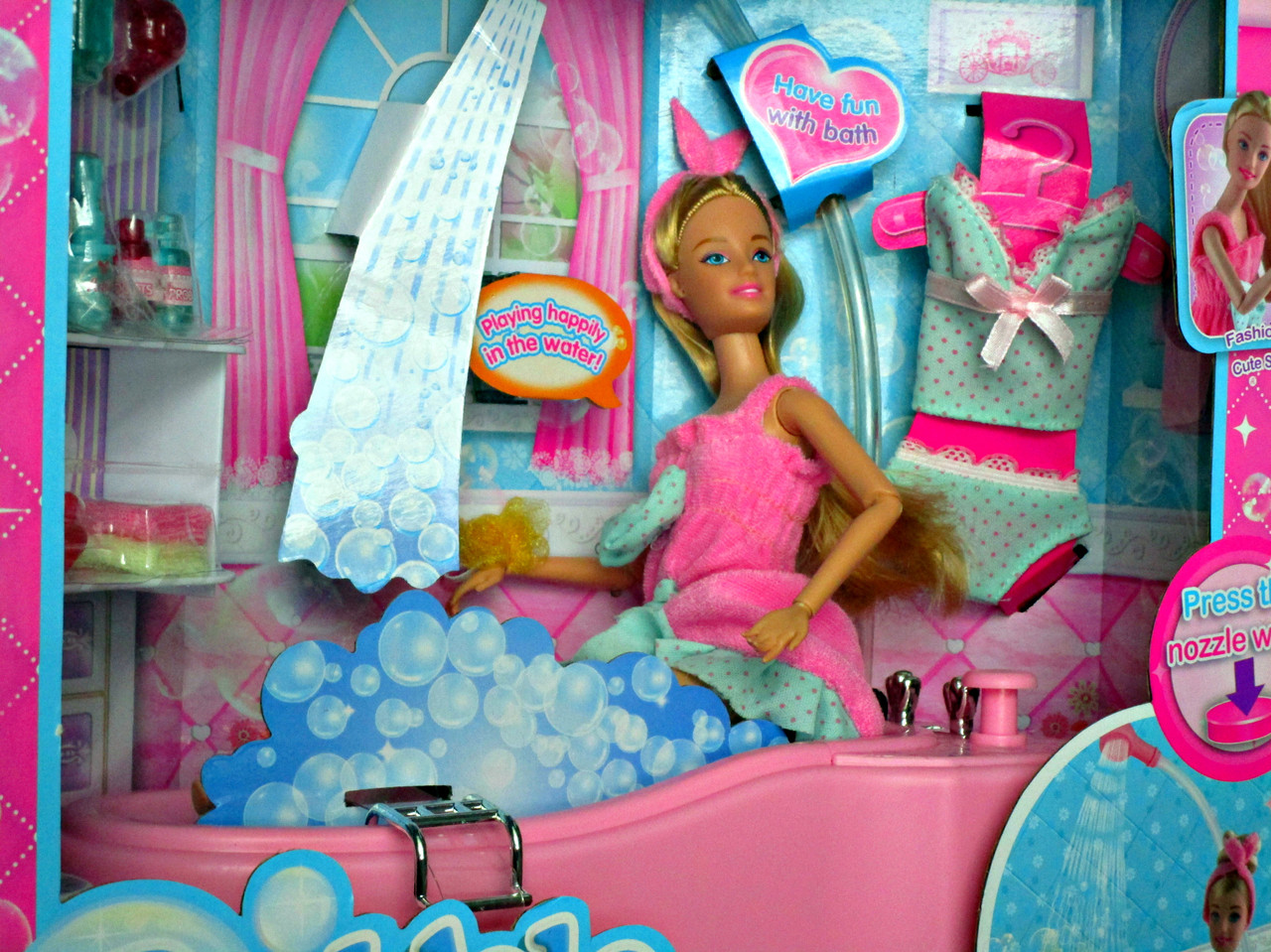 Кукла Anlily с набором "Ванная комната" 99048