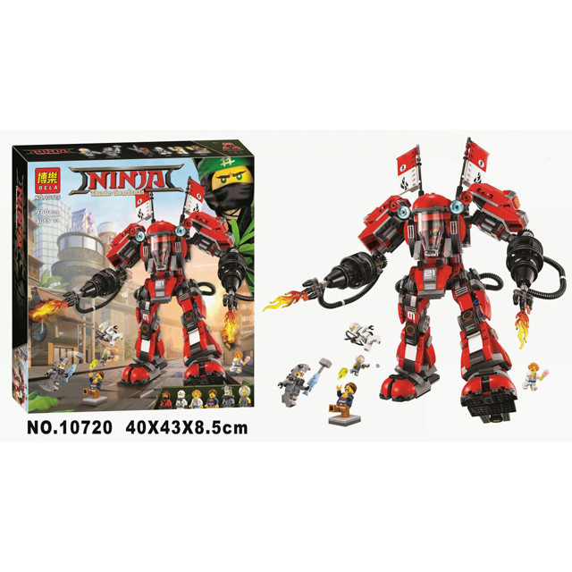 Конструктор Bela Ninja 10720 "Огненный робот Кая" (аналог Lego Ninjago 70615) 980 деталей