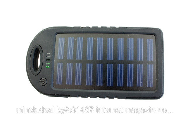 Портативное зарядное устройство на солнечных батареях с фонариком 5000mAh SiPL - фото 1 - id-p69190381