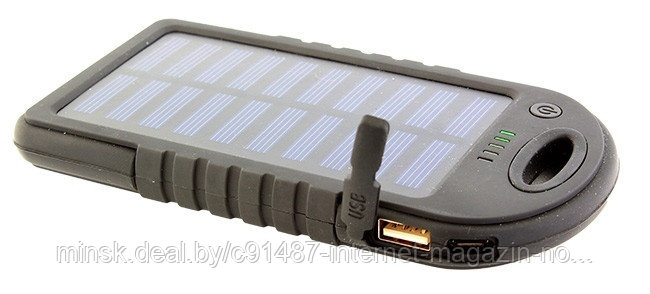 Портативное зарядное устройство на солнечных батареях с фонариком 5000mAh SiPL - фото 3 - id-p69190381