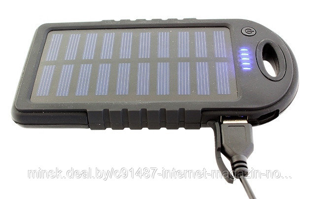 Портативное зарядное устройство на солнечных батареях с фонариком 5000mAh SiPL - фото 4 - id-p69190381