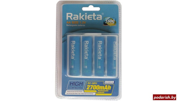 Перезаряжаемые батарейки Rakieta AA 4 шт. - фото 1 - id-p69195715