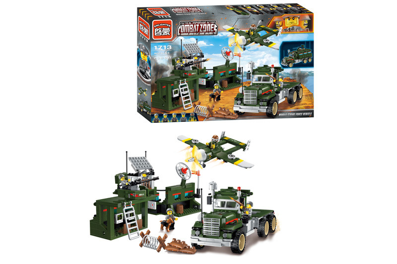 Конструктор 1713 Brick (Брик) Военная база, 687 дет., аналог LEGO (Лего) v d