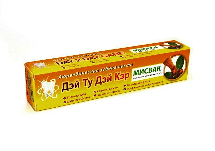 Зубная паста МИСВАК (Day 2 Day Care Miswak), 100г – мисвак, мята и гвоздика