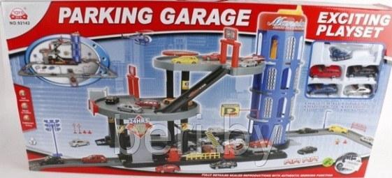 Игровой набор Паркинг "Мега парковка, гараж" 92142, игровой гараж, 4-х уровневый, 4 машинки, вертолет - фото 2 - id-p69216440