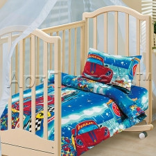 Комплект постельного белья детский в кроватку Ралли - фото 1 - id-p69218913