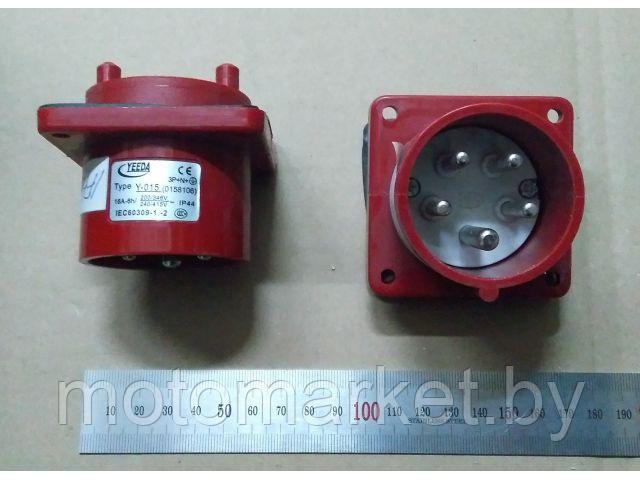Вилка панельная, приборная, ECOTERM EHC-09-3B, 400В-16А IP44