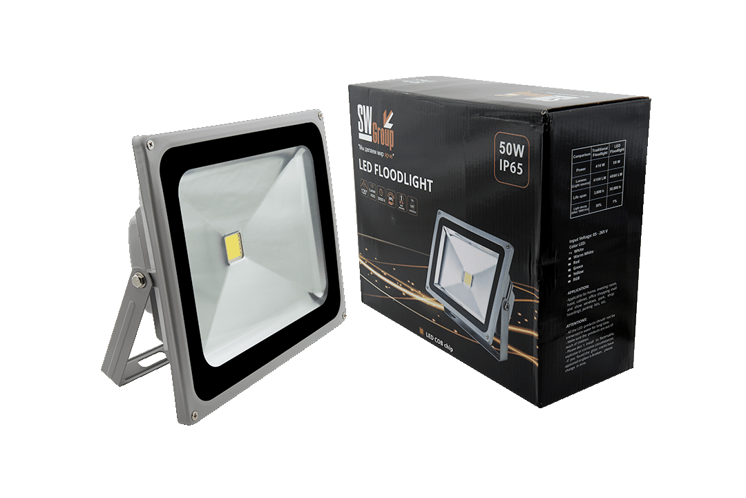 Прожектор светодиодный с датчиком движения СОВ 50W (IP65, 220V, холодный)