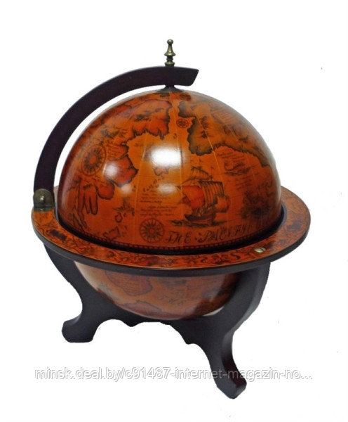 Глобус-бар настольный (диаметр 42,5 см, коричневый)3N - фото 1 - id-p69240104