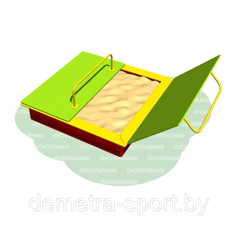 Песочница с крышкой 1500х1500 мм