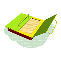 Песочница с крышкой 1500х1500 мм