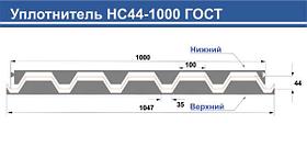 Уплотнитель для профнастила НС-44
