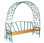Скамья с элементами ковки с аркой №8