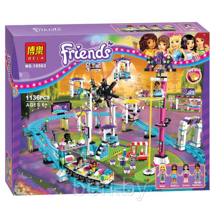 Конструктор Bela Friends 10563 "Парк развлечений: Американские горки" 1136 деталей (аналог LEGO  41130)