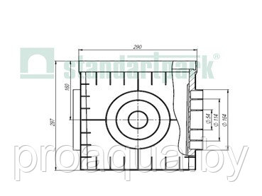 Дождеприёмник PolyMax Basic 300x300 Standartpark пластиковая крышка (в сборе) - фото 2 - id-p69303071