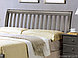 Кровать из массива 3601 цвет серый, с основанием, фото 3