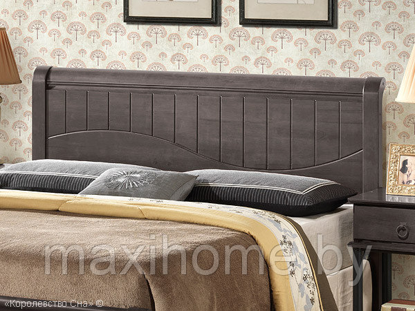 Кровать из массива гевеи 3655 с основанием, цвет серый - фото 3 - id-p69329855
