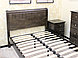 Кровать из массива гевеи 3655 с основанием, цвет серый, фото 4