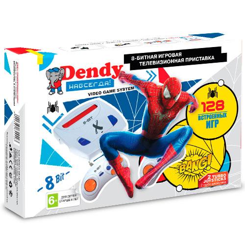 Игровая приставка DENDY Spider-Man (80 встроенных игр, 8 bit, 1 джойстик), работает только с 1 джойстиком!