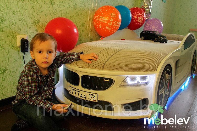 КРОВАТЬ-МАШИНА BMW (КРАСНЫЙ) МАТРАС В КОМПЛЕКТЕ - фото 10 - id-p69362400