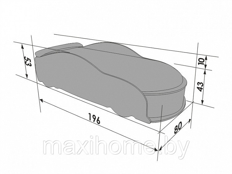 КРОВАТЬ-МАШИНА AUDI А6 (КРАСНЫЙ) МАТРАС В КОМПЛЕКТЕ - фото 2 - id-p69362756