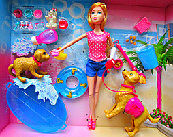 Детская кукла барби с собачками и аксессуарами арт.HB 014