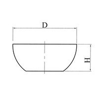 ЧАШКА ВЫПАРНАЯ ПЛОСКОДОННАЯ СФЕРИЧЕСКАЯ ИСП. 2 (БЕЗ НОСИКА) ЧВП