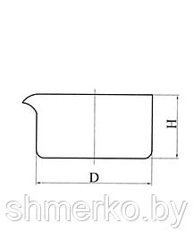 ЧАШКА КРИСТАЛЛИЗАЦИОННАЯ ЦИЛИНДРИЧЕСКАЯ ИСП.1 ЧКЦ