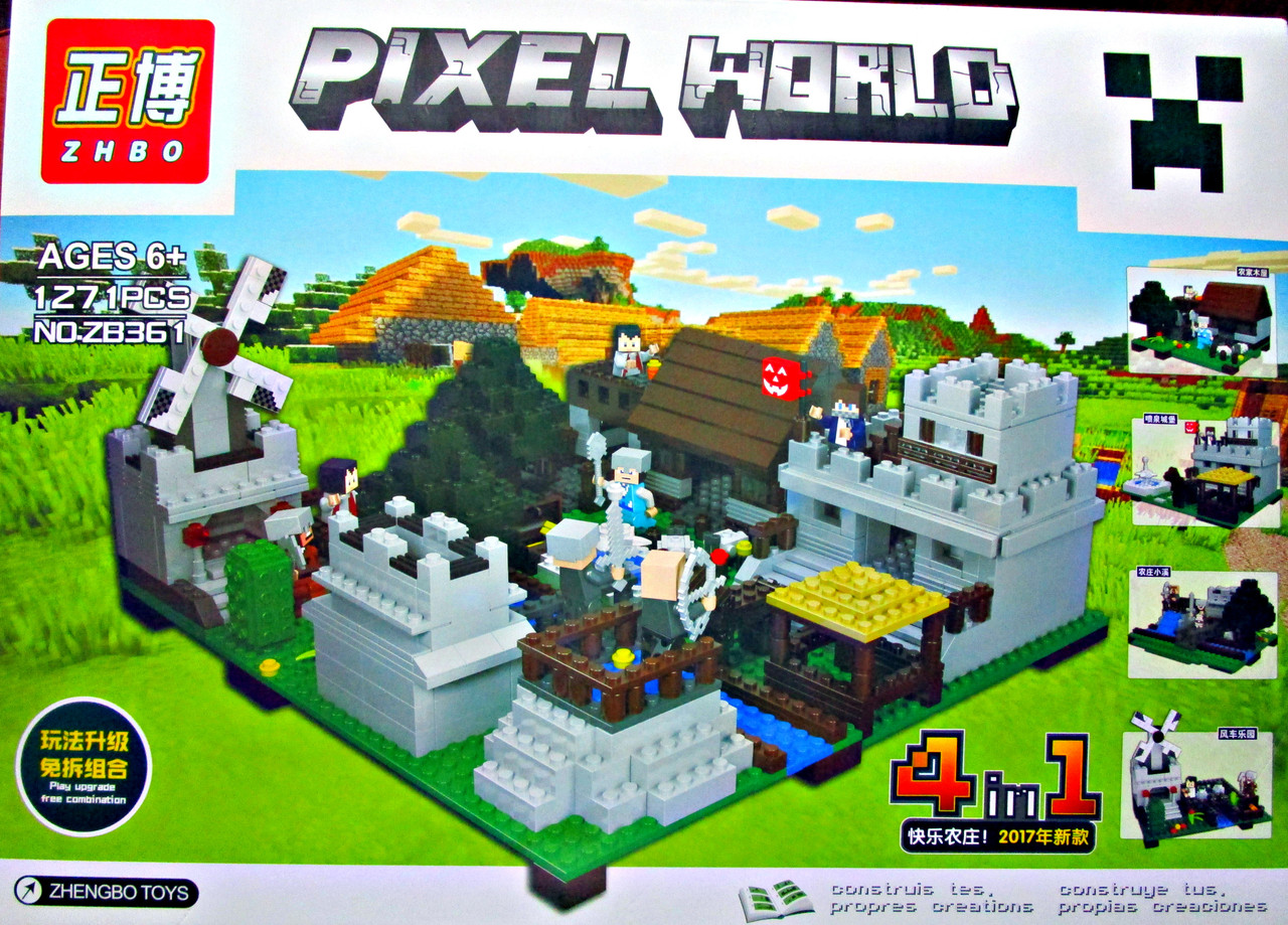 Конструктор Майнкрафт 4 в 1(Minecraft) ZHBO Pixel world 4 В 1 (ZB361) - фото 2 - id-p69401365