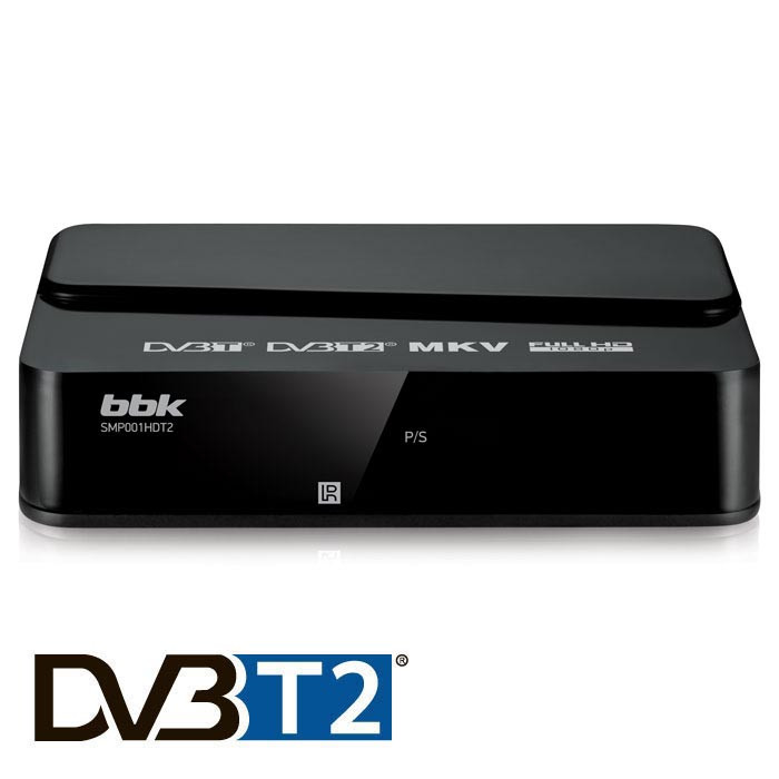 Цифровая ТВ приставка BBK SMP001HDT2 (DVB-T/DVB-T2) с функцией HD-плеера