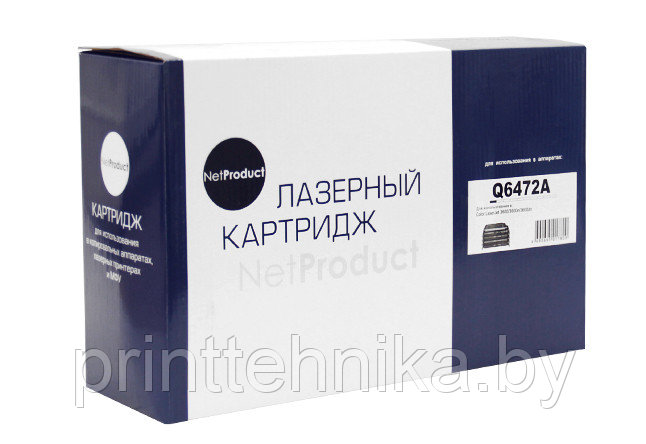Картридж NetProduct (N-Q6472A) для HP CLJ 3600, Восстановленный, Y, 4K