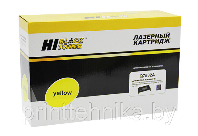 Картридж Hi-Black (HB-Q7582A) для HP CLJ 3800/CP3505/Canon MF8450, Восстановленный, Y, 6K