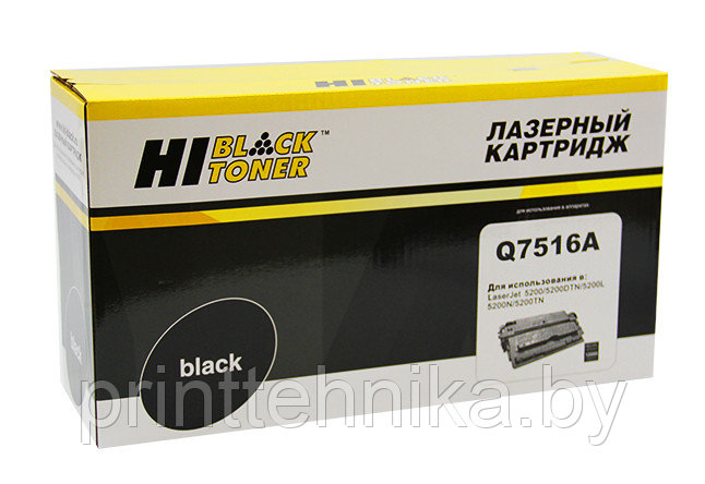 Картридж Hi-Black (HB-Q7516A) для HP LJ 5200, 12K - фото 1 - id-p66817205