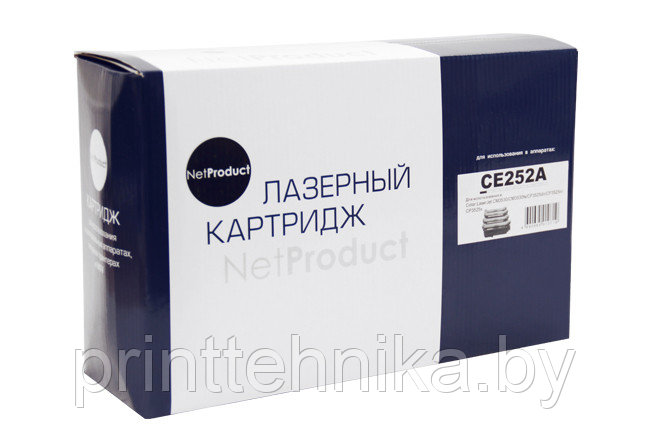 Картридж NetProduct (N-CE252A) для HP CLJ CP3525/CM3530, Восстановленный, Y, 7K
