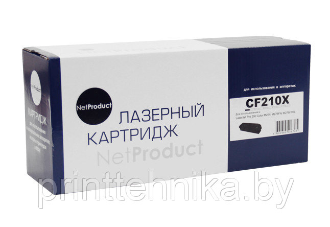 Картридж NetProduct (N-CF210X) для HP CLJ Pro 200 M251/MFPM276, №131X, Bk, 2,4K - фото 1 - id-p66817365