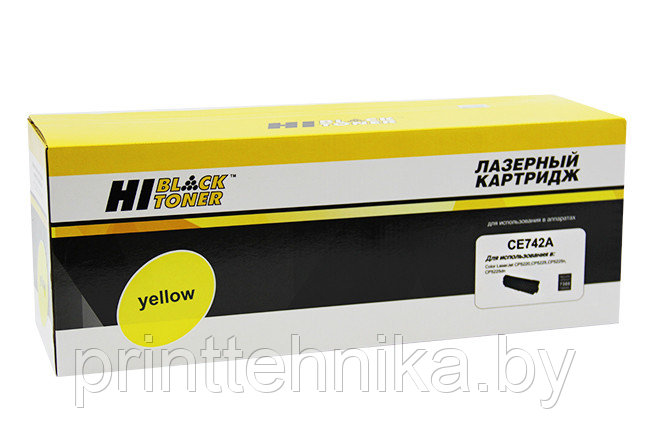 Картридж Hi-Black (HB-CE742A) для HP CLJ CP5220/5225/5225n/5225dn, Восстанов., Y, 7,3K