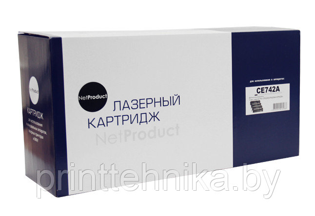 Картридж NetProduct (N-CE742A) для HP CLJ CP5220/5225/5225n/5225dn, Восстанов., Y, 7,3K