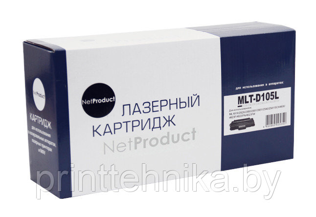 Картридж NetProduct (N-MLT-D105L) для Samsung ML-1910/1915/2525/2580N/SCX4600, 2,5K - фото 1 - id-p66818275