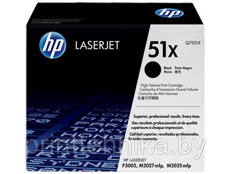 Картридж оригинальный HP LJ P3005/M3027MFP/M3035MFP (O), Q7551X, 13K