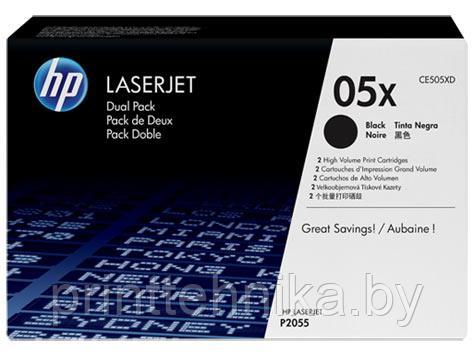 Картридж HP LJ P2055d/dn (CE505XD) черный Двойная упаковка 2*6.5k - фото 1 - id-p66833881