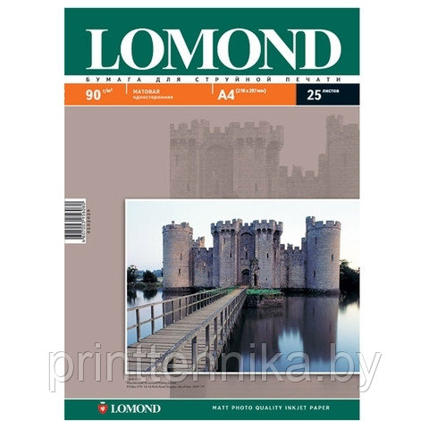 Фотобумага матовая односторонняя (Lomond) A4, 90г/м, 25л. (0102029) - фото 1 - id-p66964365