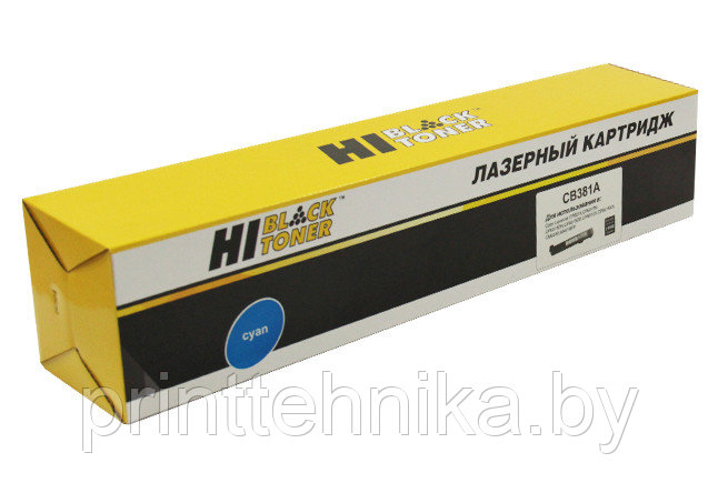 Тонер-картридж Hi-Black (HB-CB381A) для HP CLJ CP6015dn/CM6030/6040MFP, Восстанов, C, 21K - фото 1 - id-p66990518