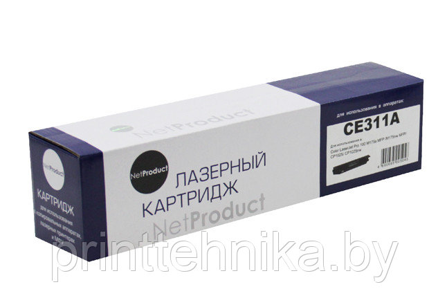 Тонер-картридж NetProduct (N-CE311A) для HP CLJ CP1025/1025nw/Pro M175, C, 1K