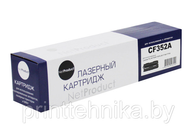 Тонер-картридж NetProduct (N-CF352A) для HP CLJ Pro MFP M176N/M177FW, Y, 1K