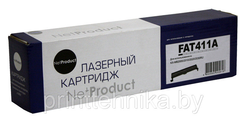 Тонер-картридж NetProduct (N-KX-FAT411A) для Panasonic KX-MB1900/2000/2020/2030/2051, 2K