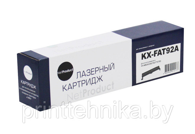 Тонер-картридж NetProduct (N-KX-FAT92A) для Panasonic KX-MB263/283/763/773/783, 2K - фото 1 - id-p66991726