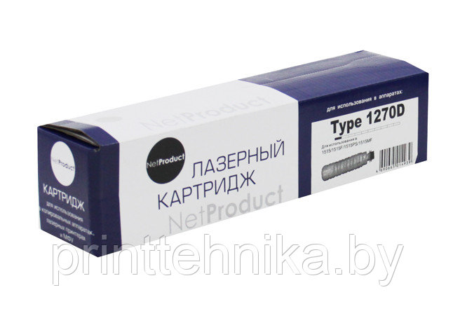 Тонер-картридж NetProduct (N-Type-1270D) для Ricoh Aficio 1515/F/PS/MF, туба, 230 г, 7K