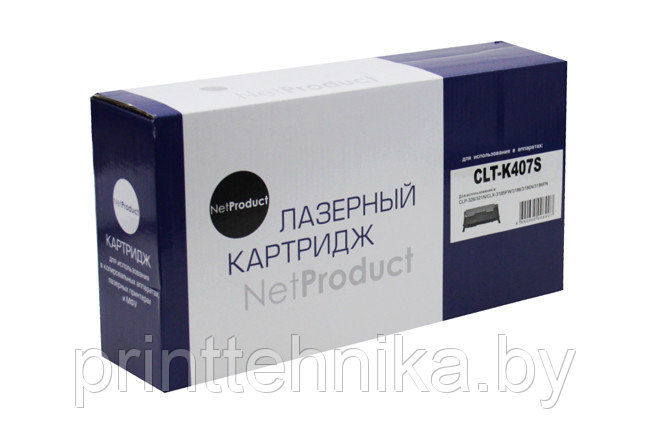 Тонер-картридж NetProduct (N-CLT-K407S) для Samsung CLP-320/320n/325/CLX-3185, Bk, 1,5K