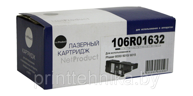 Тонер-картридж NetProduct (N-106R01632) для Xerox Phaser 6000/6010/WC6015, M, 1K