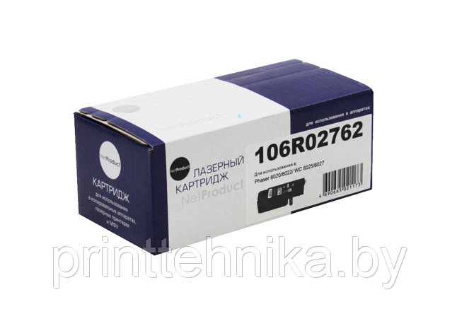 Тонер-картридж NetProduct (N-106R02762) для Xerox Phaser 6020/6022/WC 6025/6027, Y, 1K